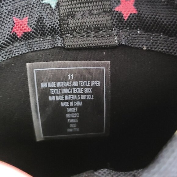 Cat & Jack Kids Black Star Print Rain Boots Size 11 Waterproof Pull-On Boots - Picture 11 of 11